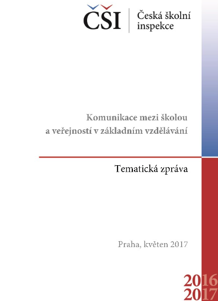 Tematická zpráva - Komunikace mezi školou a veřejností v základním vzdělávání