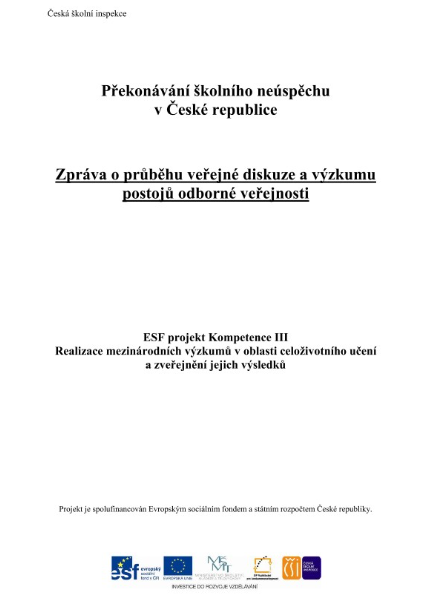 Zveřejnění Zprávy o průběhu veřejné diskuze a výzkumu postojů odborné veřejnosti