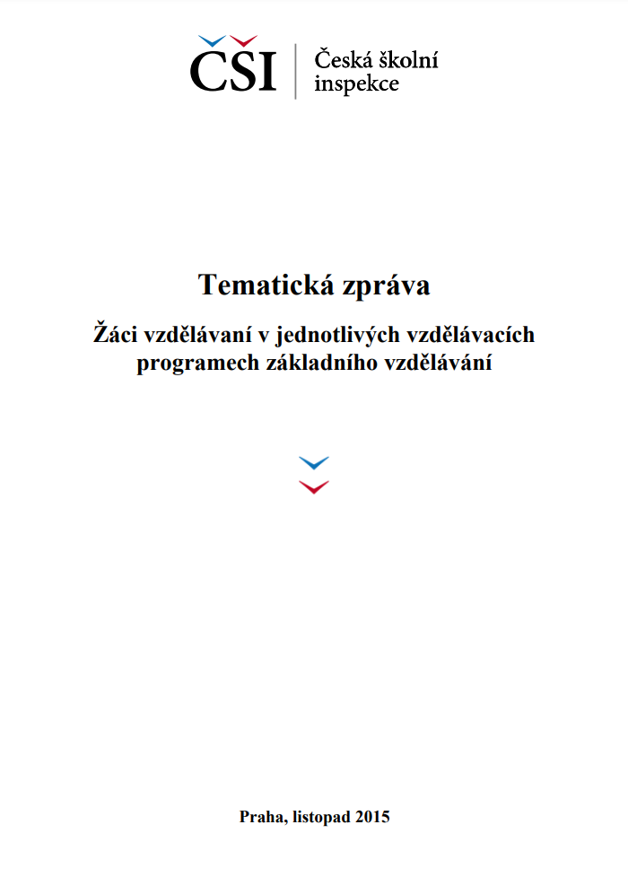 Tematické zprávy-Vzdělávání žáků v jednotlivých vzdělávacích programech a péče poskytovaná v PPP/SPC žákům s LMP