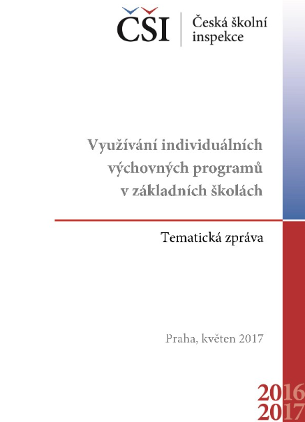 Tematická zpráva - Využívání individuálních výchovných programů v základních školách