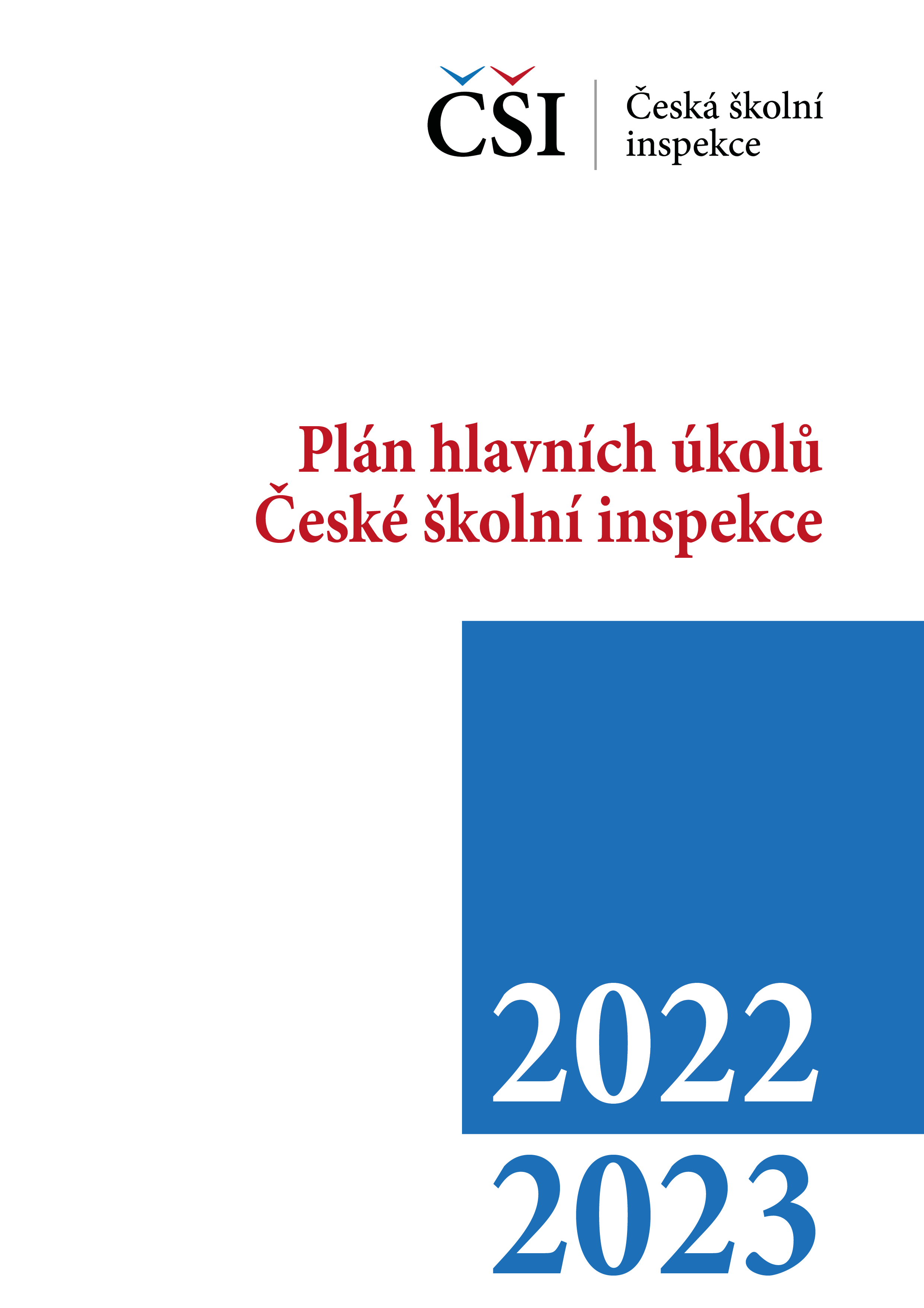 Plán hlavních úkolů České školní inspekce na školní rok 2022/2023