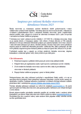 Inspirace pro zařízení školního stravování
